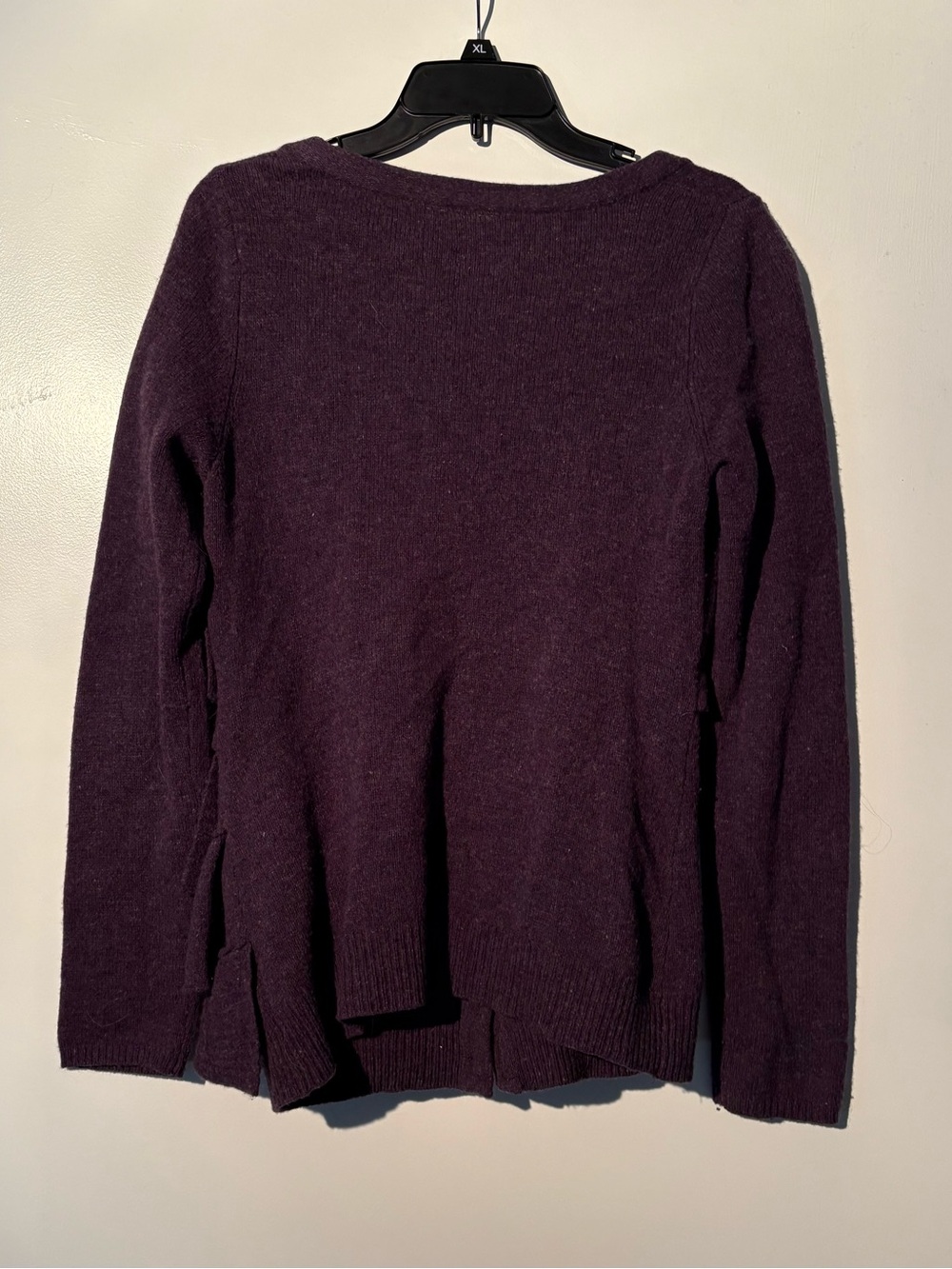 Moth Deep Purple Ruffle V-Neck Cardigan - Picture 3 of 3